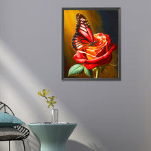 Load image into Gallery viewer, Butterfly And Rose 40*50CM(Canvas) Full Round Drill Diamond Painting
