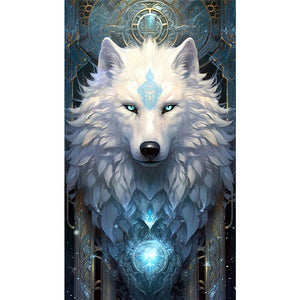 Aurora Wolf 40*70CM(Picture) Full Square Drill Diamond Painting