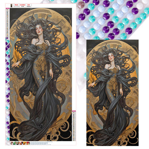 Black Robed Dharma Woman 40*80CM(Canvas) Full Round Drill Diamond Painting