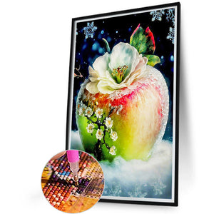 Apples Blooming In The Snow 40*60CM(Canvas) Full Round Drill Diamond Painting