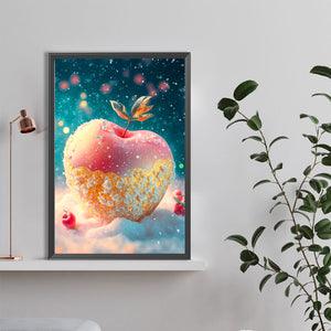 Apple Under The Flying Snow 40*60CM(Canvas) Full Round Drill Diamond Painting