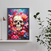 Load image into Gallery viewer, Skull In Flowers 40*60CM(Canvas) Full Round Drill Diamond Painting
