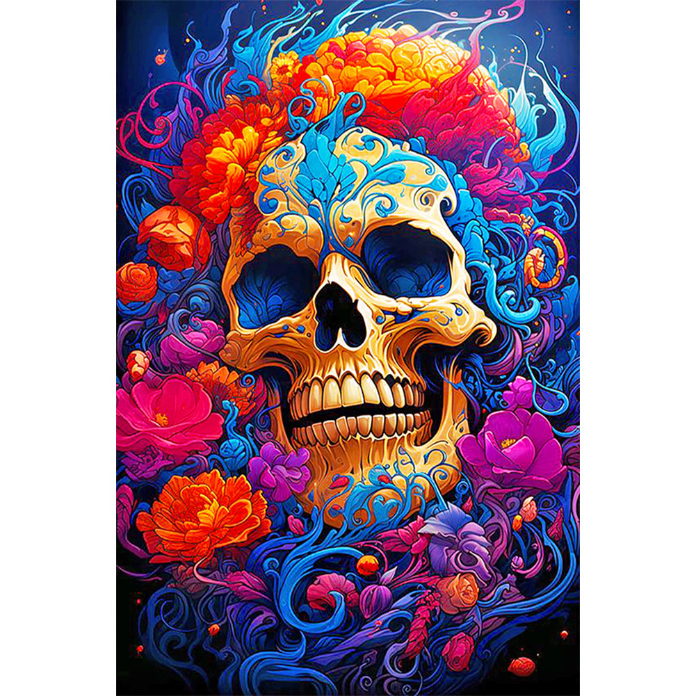 Ruins Skull 40*60CM(Canvas) Full Round Drill Diamond Painting