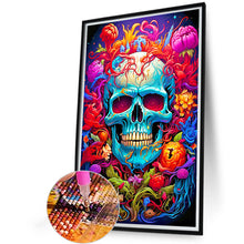 Load image into Gallery viewer, Flower Skull 40*60CM(Canvas) Full Round Drill Diamond Painting
