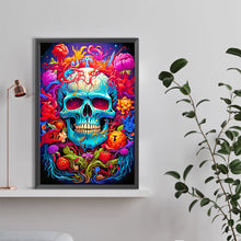 Load image into Gallery viewer, Flower Skull 40*60CM(Canvas) Full Round Drill Diamond Painting
