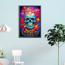 Load image into Gallery viewer, Flower Skull 40*60CM(Canvas) Full Round Drill Diamond Painting
