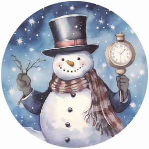 Snowman 40*40CM(Canvas) Full Round Drill Diamond Painting