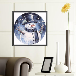 Snowman 40*40CM(Canvas) Full Round Drill Diamond Painting