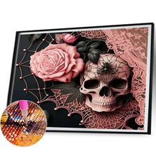 Load image into Gallery viewer, Gentleman Skull And Pink Roses 50*60CM(Canvas) Full Round Drill Diamond Painting
