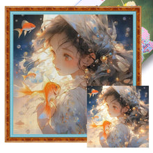 Load image into Gallery viewer, Girl (50*50CM) 11CT 3 Stamped Cross Stitch
