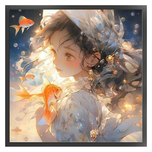 Girl (50*50CM) 11CT 3 Stamped Cross Stitch