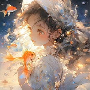 Girl (50*50CM) 11CT 3 Stamped Cross Stitch