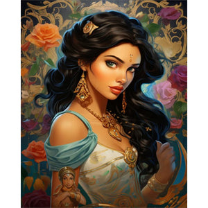 Brunette Beauty 40*50CM(Picture) Full Round Drill Diamond Painting