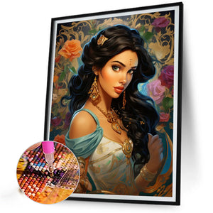 Brunette Beauty 40*50CM(Picture) Full Round Drill Diamond Painting