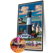 Load image into Gallery viewer, Lighthouse 30*60CM(Canvas) Full Round Drill Diamond Painting
