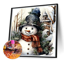 Load image into Gallery viewer, Christmas Snowman 40*40CM(Canvas) Full Round Drill Diamond Painting
