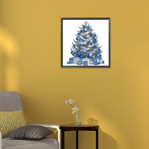 Colorful Christmas Tree 30*30CM(Canvas) Partial Special Shaped Drill Diamond Painting