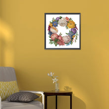 Load image into Gallery viewer, Flower Garland 30*30CM(Canvas) Partial Special Shaped Drill Diamond Painting
