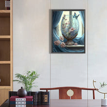 Load image into Gallery viewer, Butterfly Flowers By The Window 30*40CM(Canvas) Full Square Drill Diamond Painting
