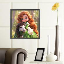 Load image into Gallery viewer, Little Girl Riding A Horse 40*40CM(Canvas) Full Round Drill Diamond Painting
