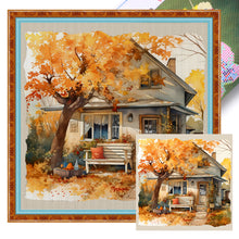 Load image into Gallery viewer, Autumn House (50*50CM) 11CT 3 Stamped Cross Stitch
