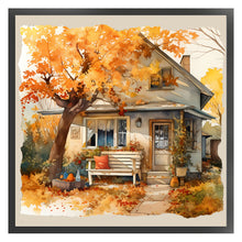 Load image into Gallery viewer, Autumn House (50*50CM) 11CT 3 Stamped Cross Stitch
