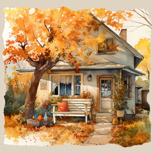 Load image into Gallery viewer, Autumn House (50*50CM) 11CT 3 Stamped Cross Stitch
