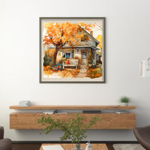 Load image into Gallery viewer, Autumn House (50*50CM) 11CT 3 Stamped Cross Stitch
