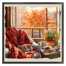 Load image into Gallery viewer, House Cat (50*50CM) 11CT 3 Stamped Cross Stitch
