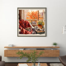 Load image into Gallery viewer, House Cat (50*50CM) 11CT 3 Stamped Cross Stitch
