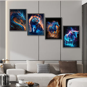 Magic Version Of The Twelve Zodiac Signs 30*40CM(Canvas) Full Round Drill Diamond Painting