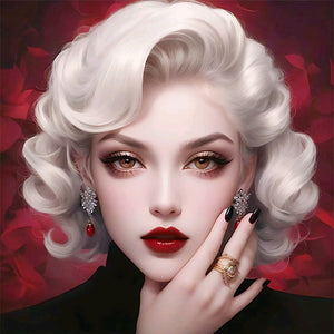 White Haired Girl (50*50CM) 11CT 3 Stamped Cross Stitch
