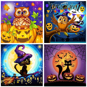 Halloween 30*30CM(Canvas) Full Round Drill Diamond Painting