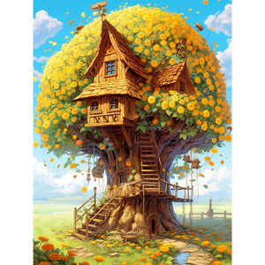 Tree House (50*65CM) 16CT 2 Stamped Cross Stitch