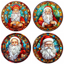 Load image into Gallery viewer, Santa Claus Glass Painting 30*30CM(Canvas) Full Round Drill Diamond Painting
