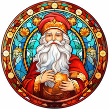 Load image into Gallery viewer, Santa Claus Glass Painting 30*30CM(Canvas) Full Round Drill Diamond Painting
