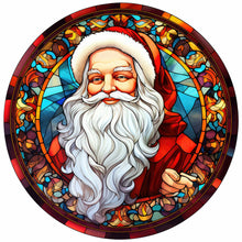 Load image into Gallery viewer, Santa Claus Glass Painting 30*30CM(Canvas) Full Round Drill Diamond Painting
