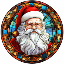 Load image into Gallery viewer, Santa Claus Glass Painting 30*30CM(Canvas) Full Round Drill Diamond Painting
