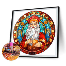 Load image into Gallery viewer, Santa Claus Glass Painting 30*30CM(Canvas) Full Round Drill Diamond Painting
