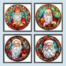 Load image into Gallery viewer, Santa Claus Glass Painting 30*30CM(Canvas) Full Round Drill Diamond Painting
