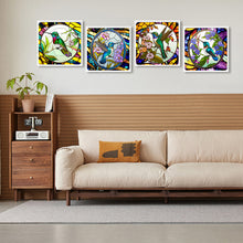 Load image into Gallery viewer, Hummingbird Glass Painting 30*30CM(Canvas) Full Round Drill Diamond Painting

