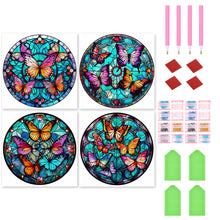 Load image into Gallery viewer, Butterfly Glass Painting 30*30CM(Canvas) Full Round Drill Diamond Painting
