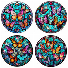 Load image into Gallery viewer, Butterfly Glass Painting 30*30CM(Canvas) Full Round Drill Diamond Painting
