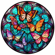 Load image into Gallery viewer, Butterfly Glass Painting 30*30CM(Canvas) Full Round Drill Diamond Painting
