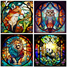 Load image into Gallery viewer, Fox Owl Lion Panda 30*30CM(Canvas) Full Round Drill Diamond Painting
