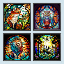 Load image into Gallery viewer, Fox Owl Lion Panda 30*30CM(Canvas) Full Round Drill Diamond Painting
