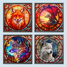 Load image into Gallery viewer, Fox Dragon Wolf White Wolf 30*30CM(Canvas) Full Round Drill Diamond Painting
