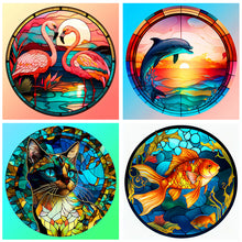 Load image into Gallery viewer, Flamingo Dolphin Cat Goldfish 30*30CM(Canvas) Full Round Drill Diamond Painting
