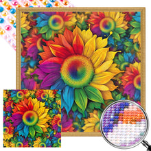 Load image into Gallery viewer, Rainbow Sunflower 40*40CM(Picture) Full Round Drill Diamond Painting
