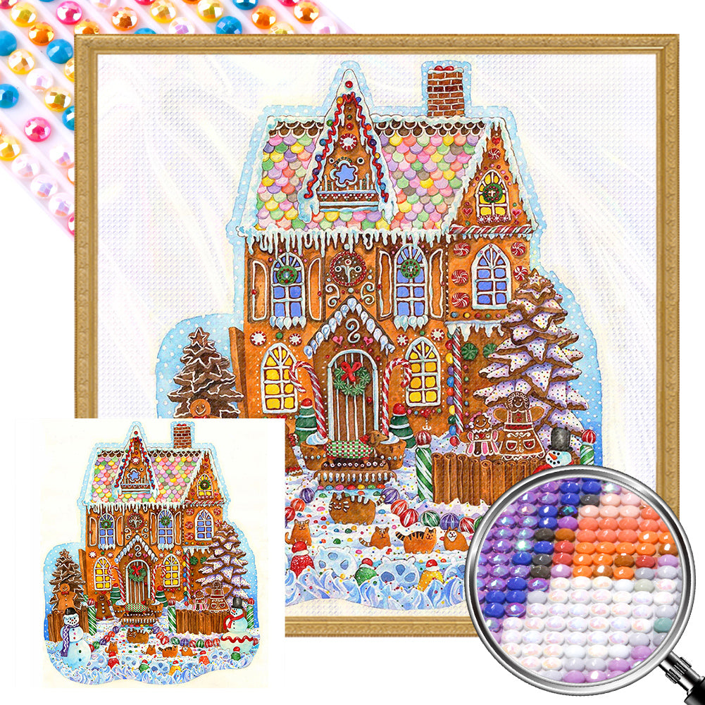 Christmas Cookie House 40*40CM(Picture) Full Round Drill Diamond Painting